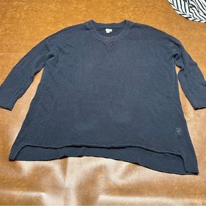 aerie Lightweight Sheer Sweater Nautical Style Navy Blue Women’s Size M